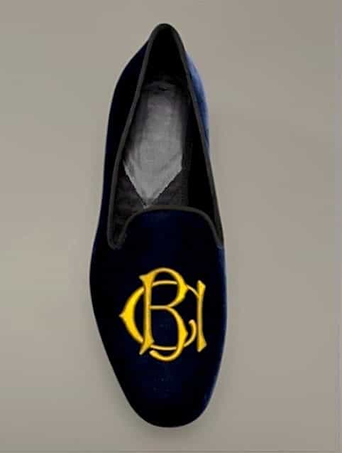 geborduurde fluwelen pantoffels